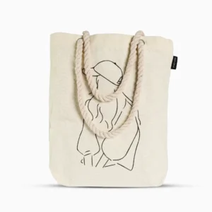 Girl Sketch Tote Bag- Reusable, Eco-Friendly & Stylish Carryall