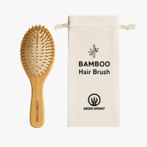 2-Piece Bamboo Hair Brush Set – Powerful Anti-Frizz, 100% Eco-Friendly & Reusable Styling Kit