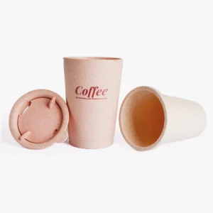 Double Wall Reusable Wheat Straw Coffee Cup | Eco-Friendly Travel Cup Pakistan
