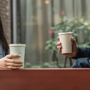 Double Wall Reusable Wheat Straw Coffee Cup | Eco-Friendly Travel Cup Pakistan - Image 2