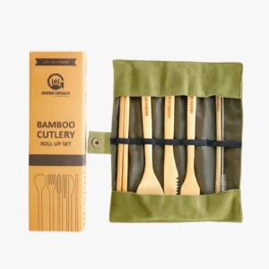 Bamboo Cutlery Travel Set | Eco-Friendly Reusable Utensils Pakistan